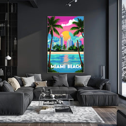 Miami Beach Vibes Poster