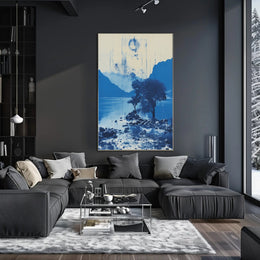 Tranquil Blue Landscape Poster