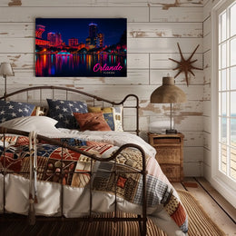 Orlando, Florida Night Lights Poster