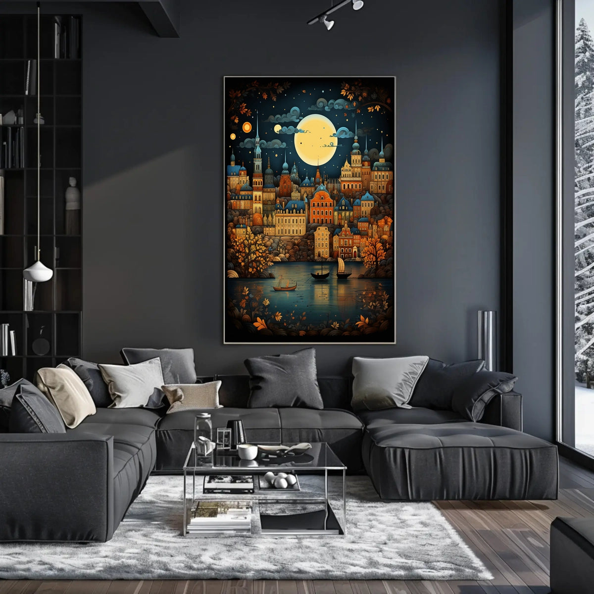 European Charm in Old-World Cityscape Fantasy Travel Poster