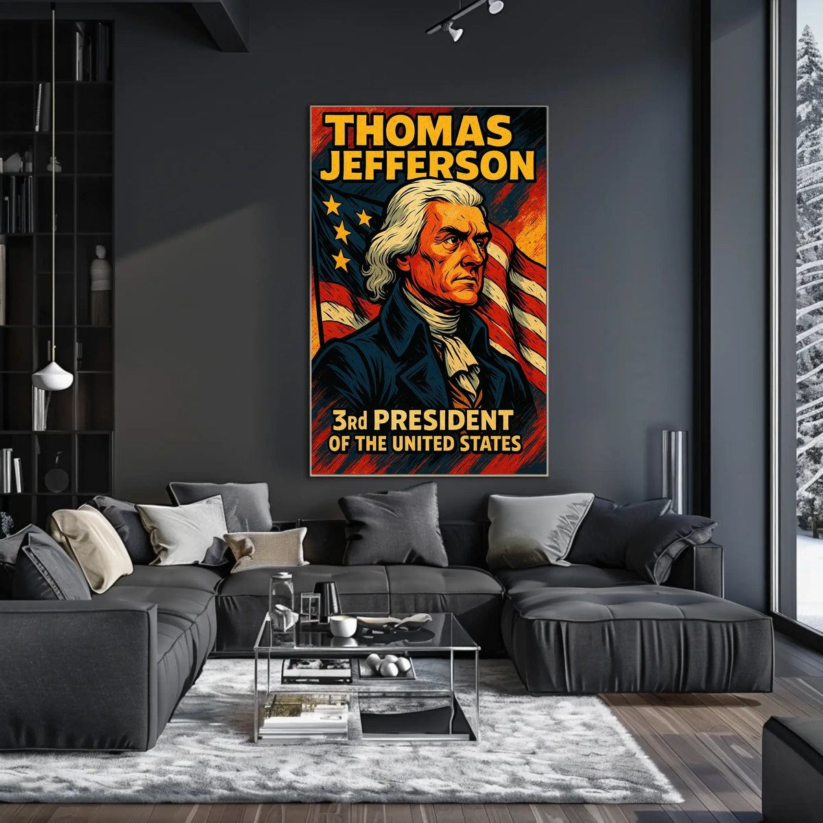 Thomas Jefferson Third President Poster Wall Art Decor