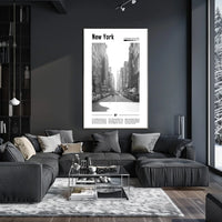 New York City Black And White Poster Modern Wall Art