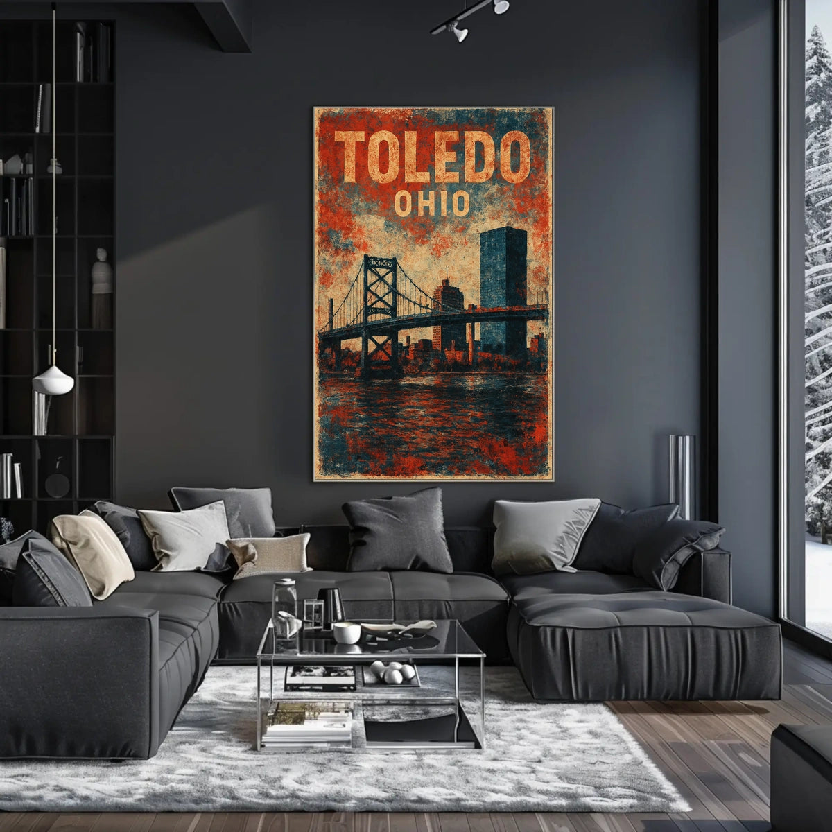 Toledo, Ohio Urban Landscape Poster