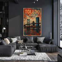 Toledo, Ohio Urban Landscape Poster