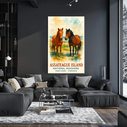 Assateague Island Wild Horses National Park Poster