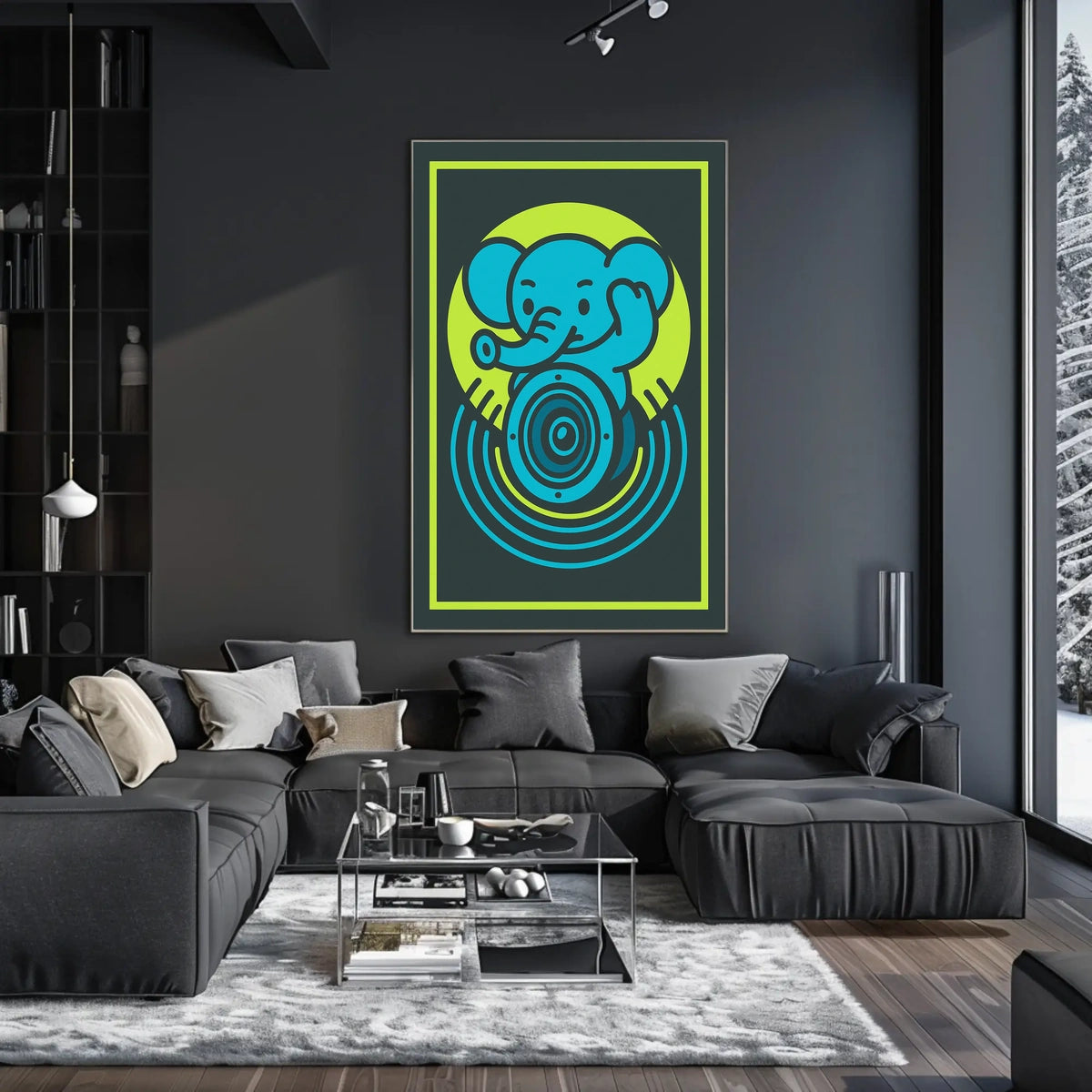 Vibrant Elephant Art Poster