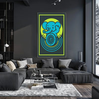 Vibrant Elephant Art Poster