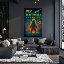 Fly to Katmai National Park Wall Art Print