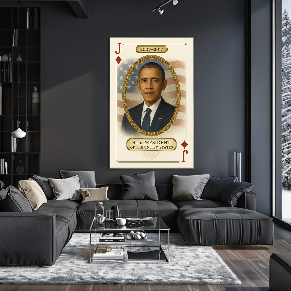 Barack Obama 44th President Portrait Scene For Wall Poster