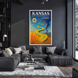 Kansas Heart of the Contiguous U.S Poster