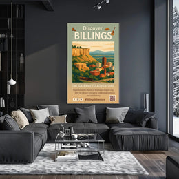 Billings Adventure Travel Poster PosterGoat