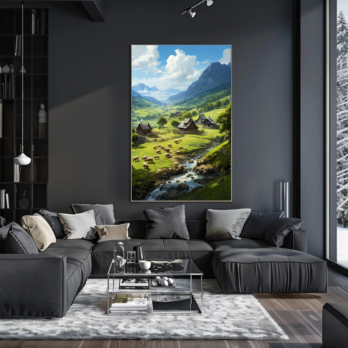 Serene Countryside Landscape Poster