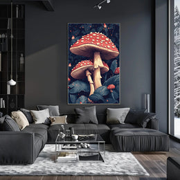 Enchanted Mushrooms Wall Art Print Decor