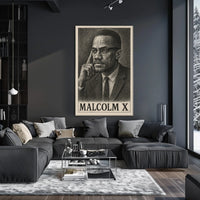 Malcolm X Portrait Poster