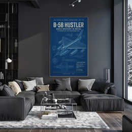 B-58 Hustler Blueprint of Supersonic Mastery Poster