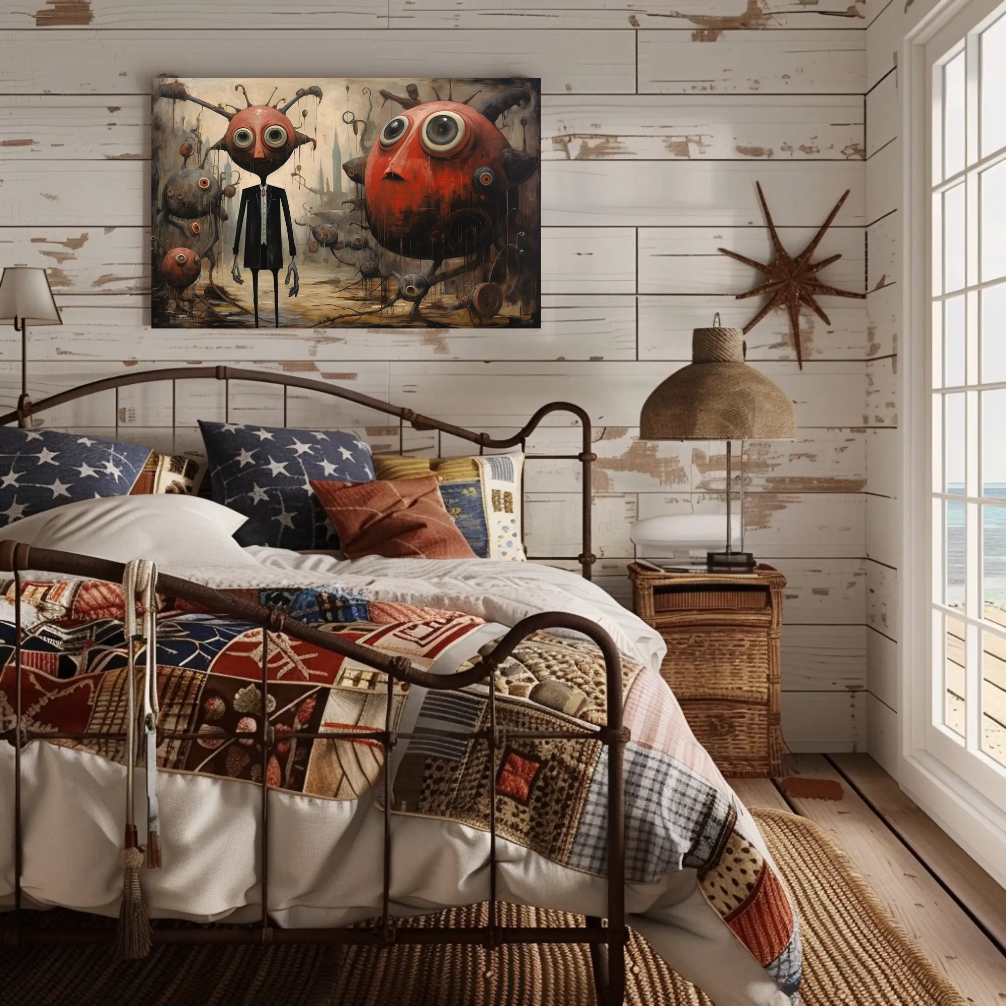 Whimsical Dreamscape: Surreal Characters Abstract or Artistic Poster