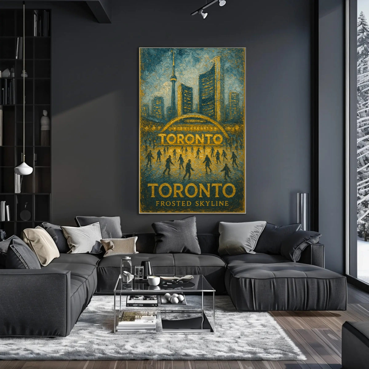 Toronto Frosted Skyline Poster