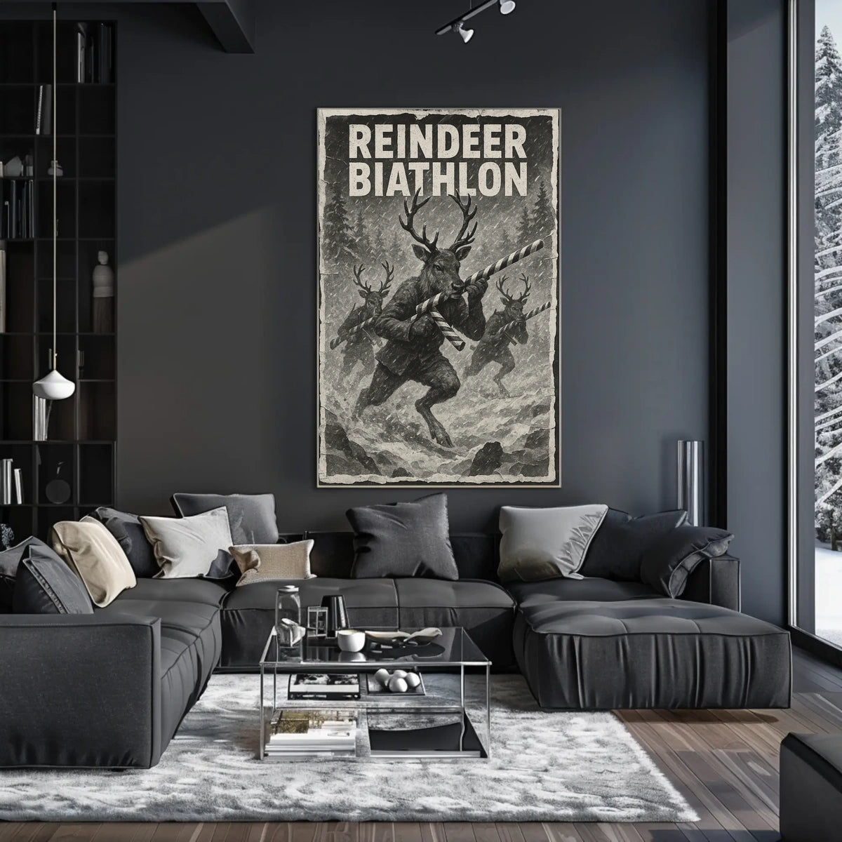 Reindeer Biathlon Poster