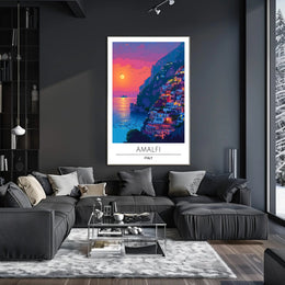Amalfi Coast Sunset: Dreamy Travel Poster