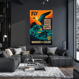 Wander in Color United States Minor Outlying Islands Poster