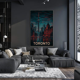 Toronto Skyline At Night Poster