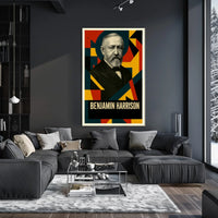 Benjamin Harrison 23rd President of the United States Abstract Pop Poster