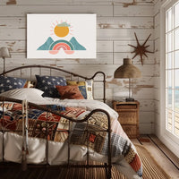 Sunrise Harmony: Modern Minimalist Nature Art Poster