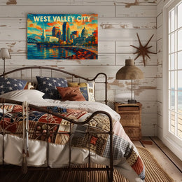 West Valley City Skyline Poster