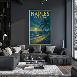 Naples Florida Coastal Paradise Poster Wall Art 18x24