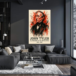 John Tyler Vintage Historical Presidential Poster