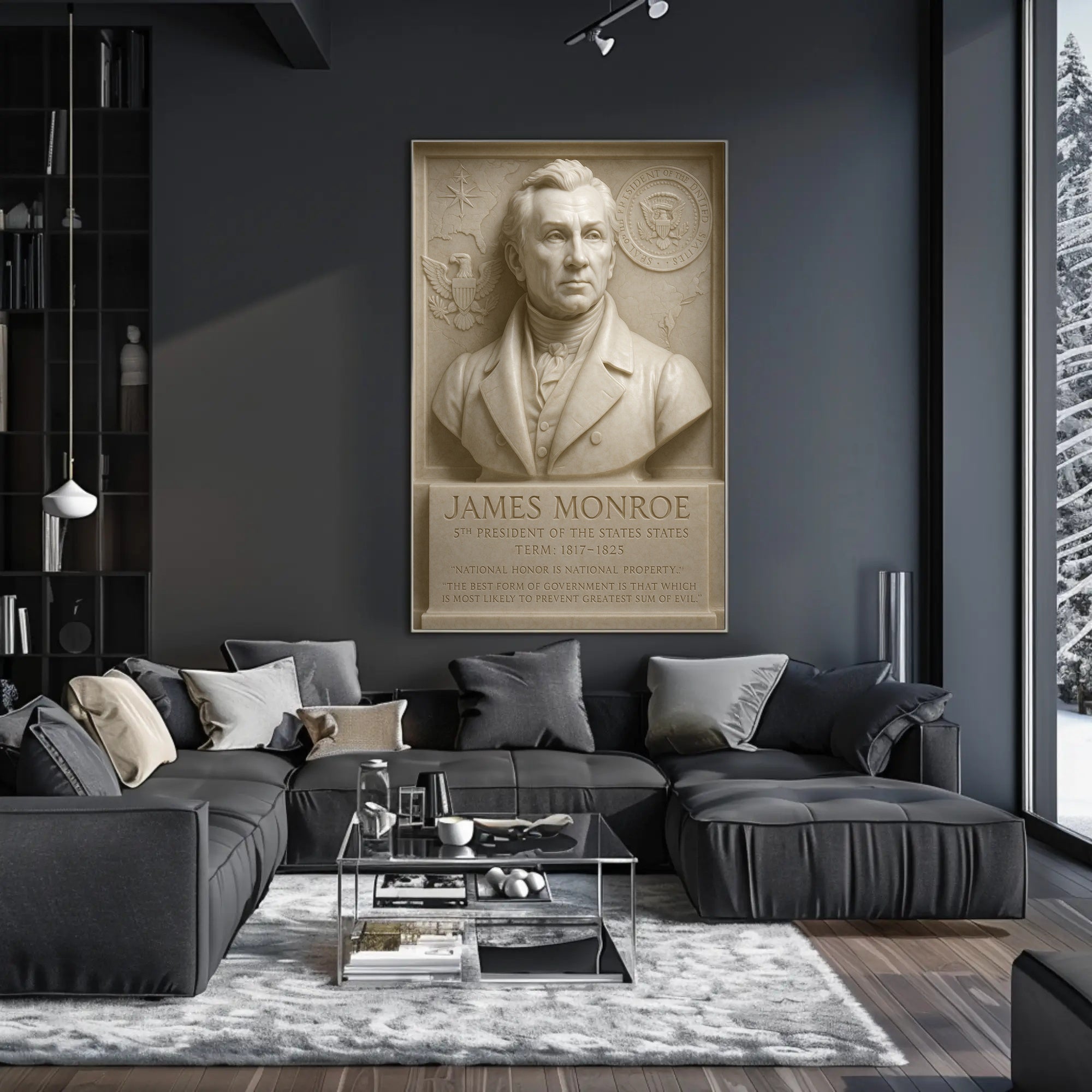 James Monroe Patriotic Historical Presidential Poster