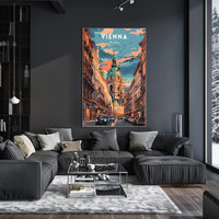 Vienna Architectural Splendor in Urban Cityscape Poster