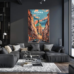 Vienna Architectural Splendor in Urban Cityscape Poster