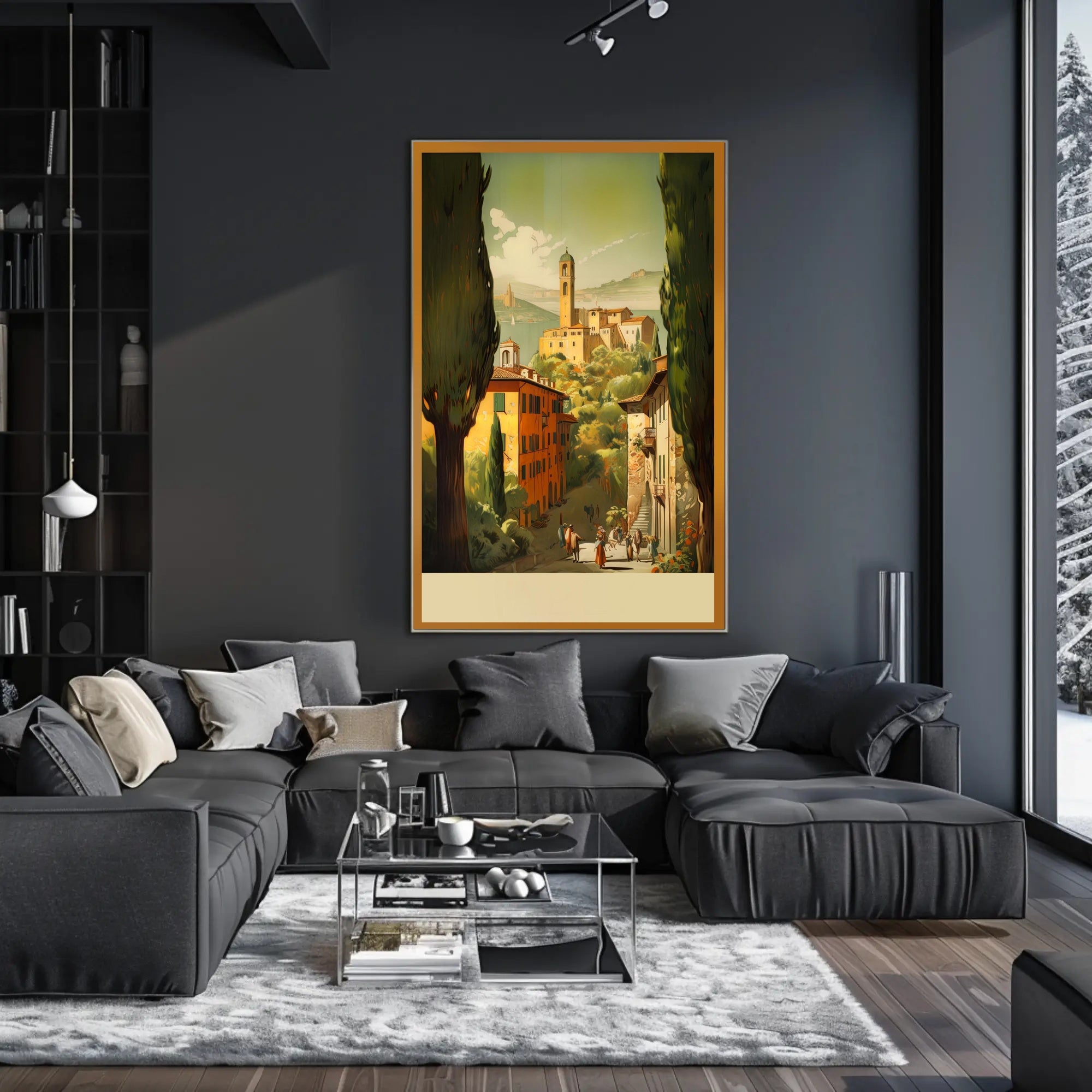 Idyllic Village Landscape Poster