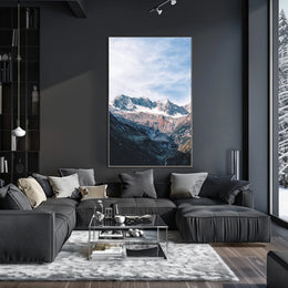 Majestic Alpine Landscape Photorealistic Mountain Poster