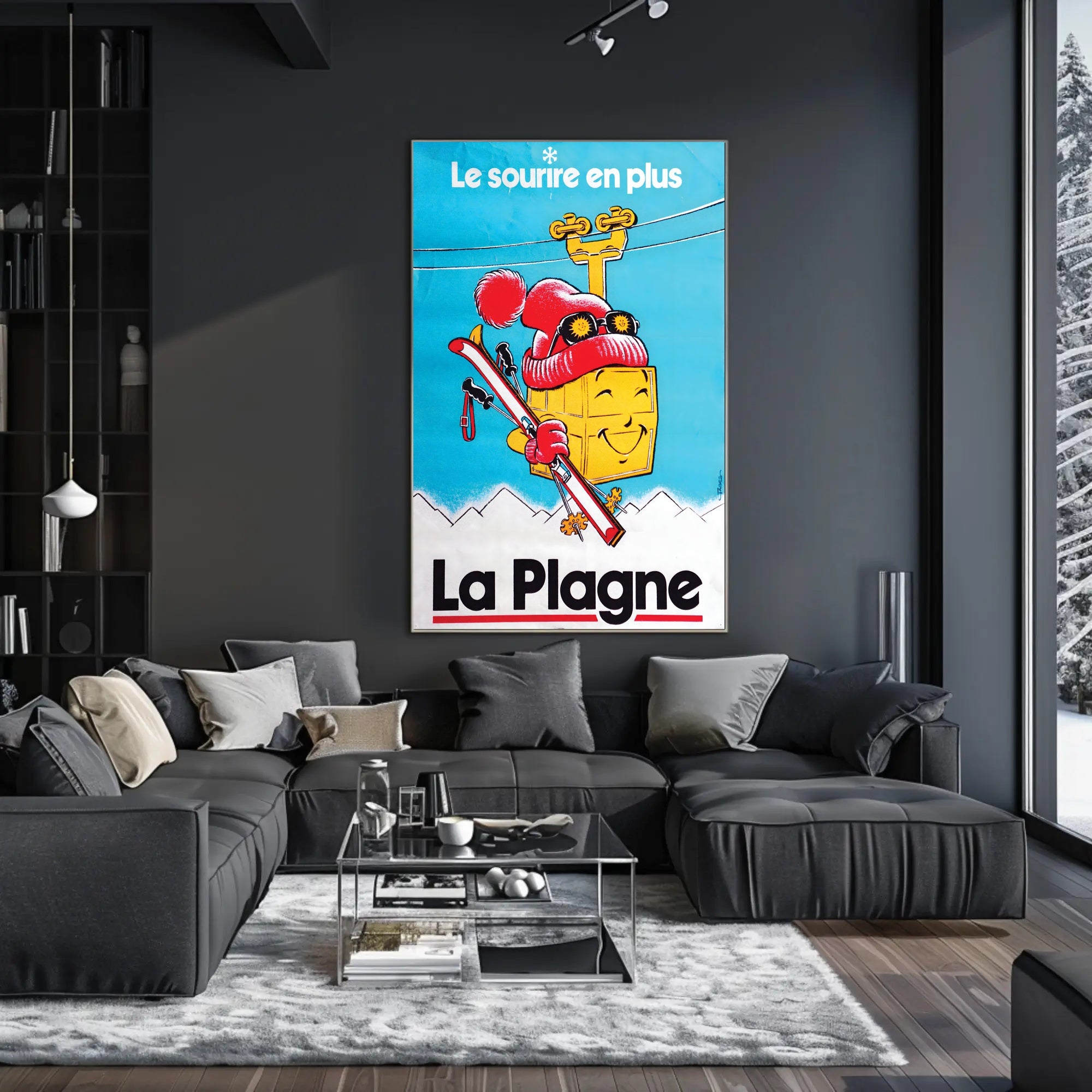 La Plagne Winter Fun Poster PosterGoat