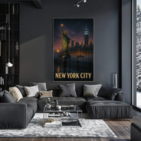 New York City A Rainy Evening Poster