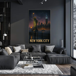 New York City A Rainy Evening Poster