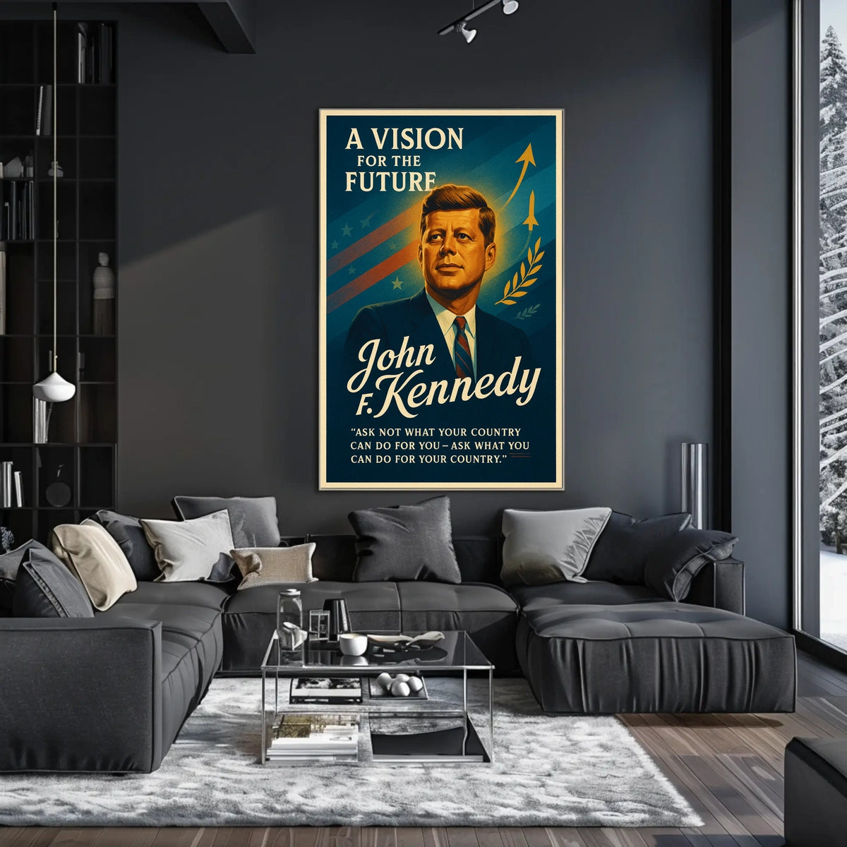 Patriotic Leadership Vintage Quote Poster Art Print