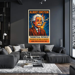 Albert Einstein Theoretical Physicist Educational Poster