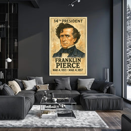 Franklin Pierce Historical Presidential Portrait Poster