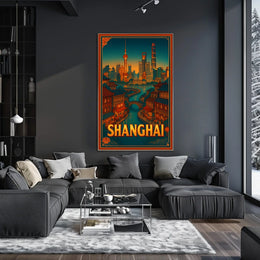 Shanghai Skyline Poster