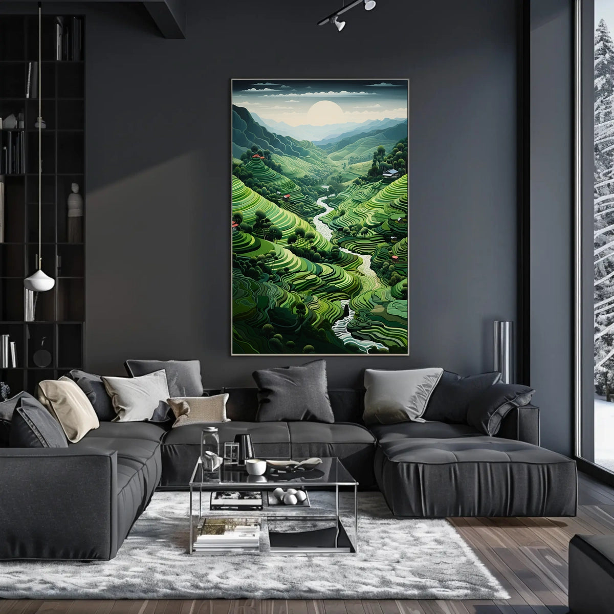 Serene Terraced Landscape Poster