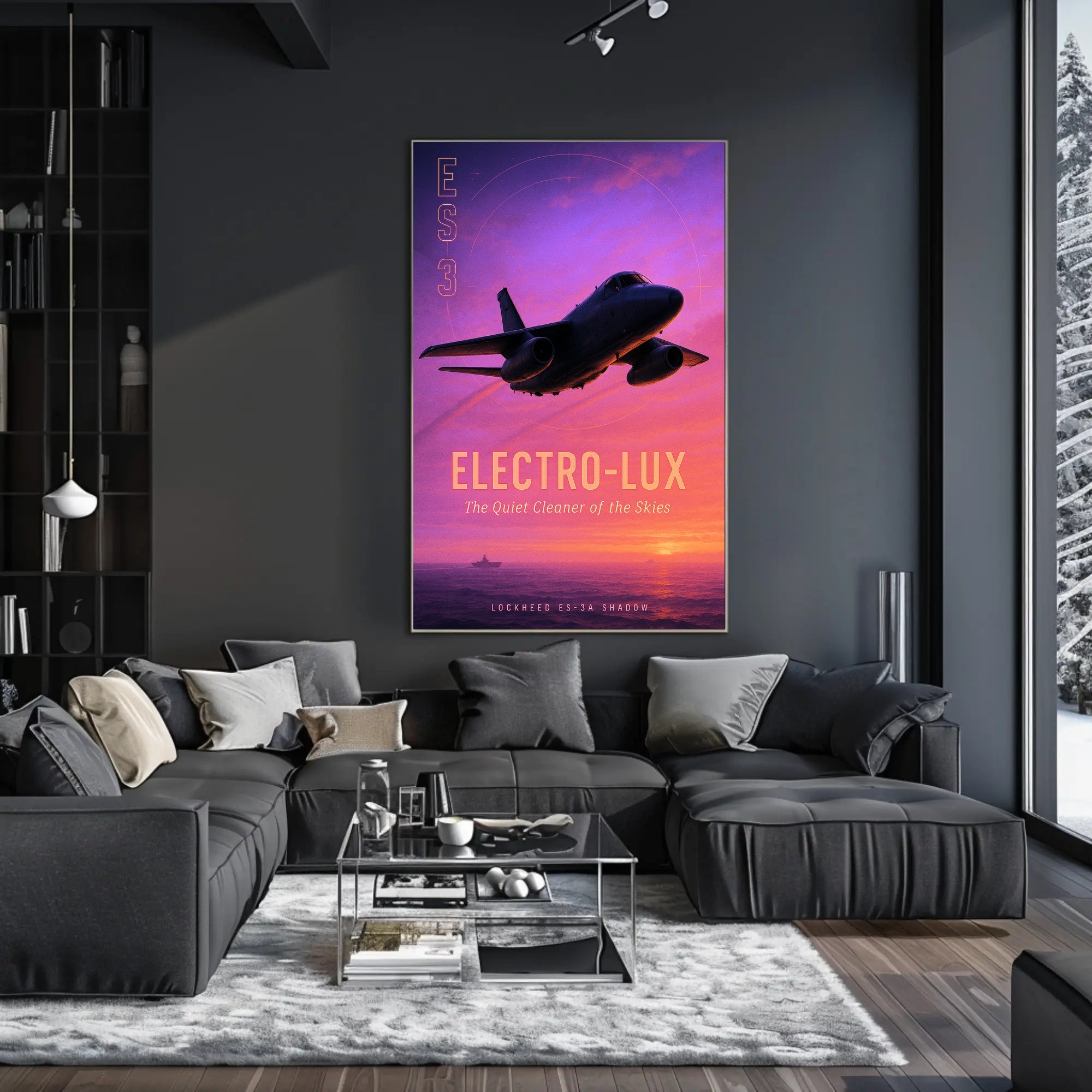 Lockheed ES-3A Shadow Electro-Lux Poster PosterGoat