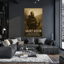 Saint Kevin Irish Abbot And Hermit Poster