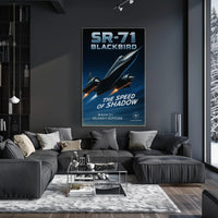 SR-71 Blackbird Speed of Shadow Futuristic Sci-Fi Poster