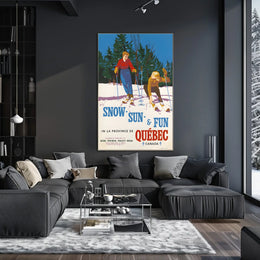Snow, Sun, Fun In Québec Poster