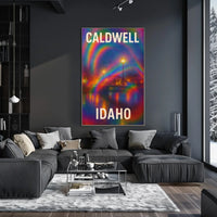 Caldwell Idaho Wanderlust Travel Impressionism Poster