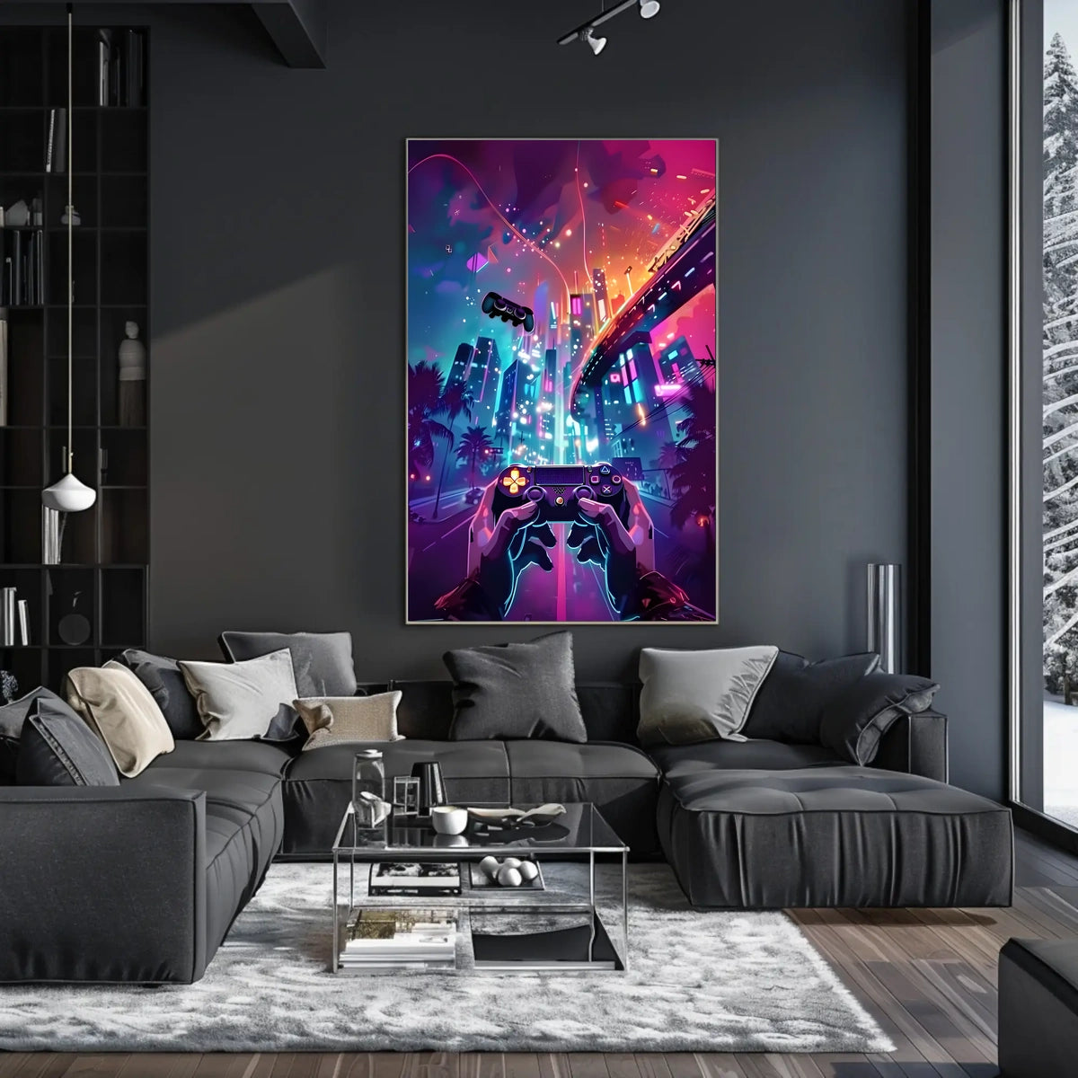 Neon Gaming Odyssey Poster