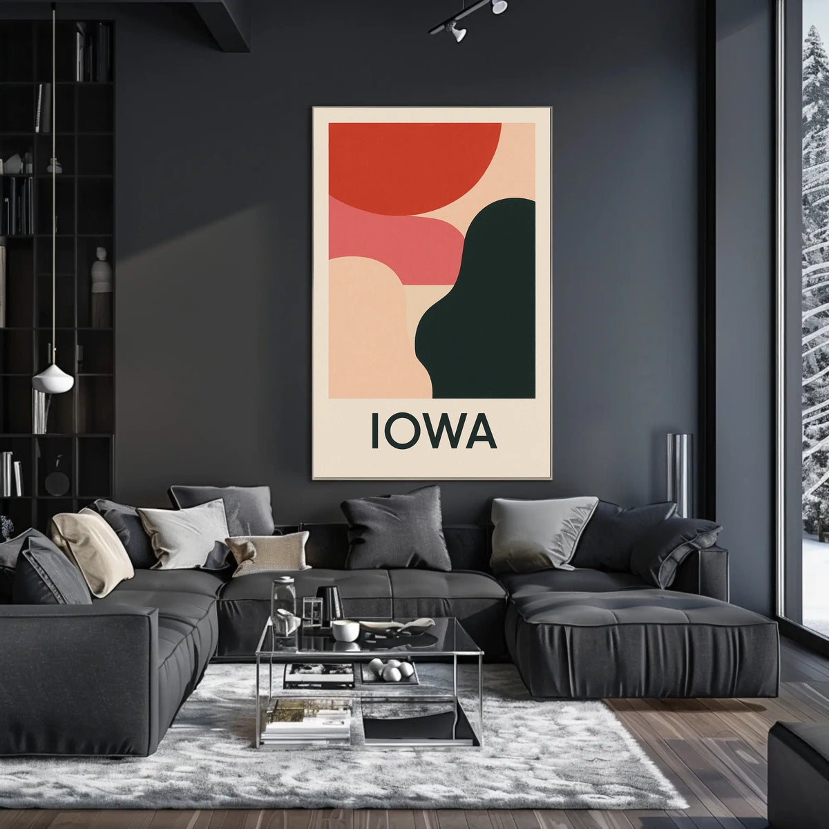Abstract Iowa Poster